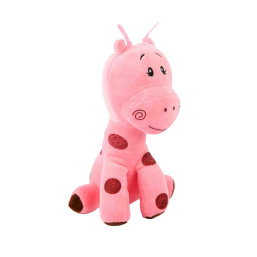22cm. Plush Giraffe - Pink